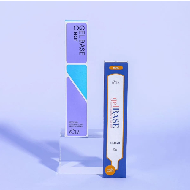Vòlia Gel Base Trasparente - Base Professionale per Unghie in Gel - Scegli il Formato: Flacone da 0,32 oz (9 ml) o Bustina Ricarica da 0,42 oz (12 g)